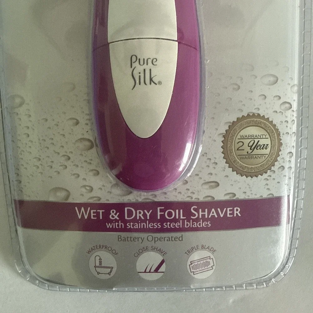 Pure Silk Spa Therapy Wet Dry Foil Shaver Trimmer Battery Operated NEW